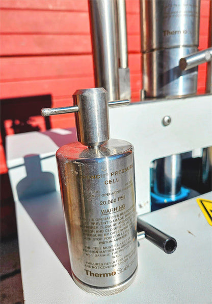 THERMO IEC LAB FRENCH PRESS 3000psi & 2 PRESSURE CELLs 90DAYWARRANTY WATCH VIDEO