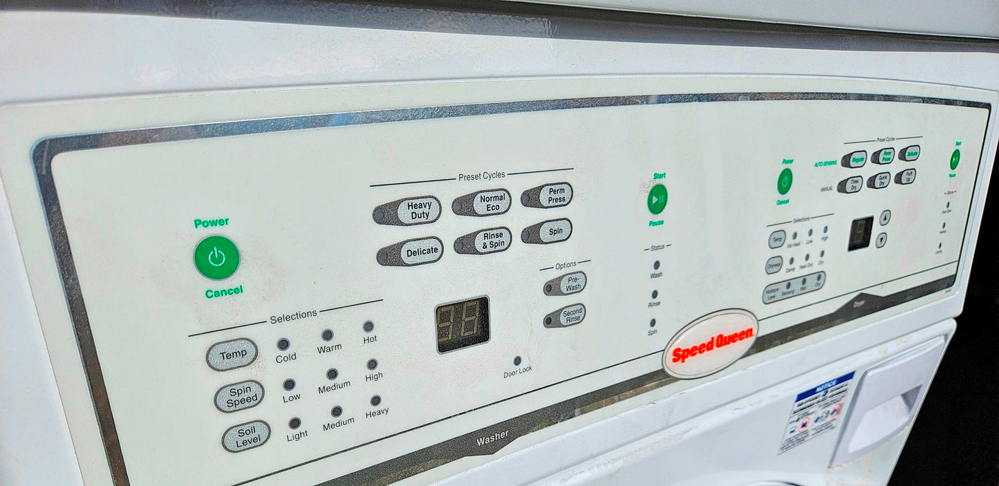 SPEED QUEEN ELECT WASHER DRYER COMBO FRONTLOAD 90DAYWARRANTY WATCHVIDEO FREESHIP