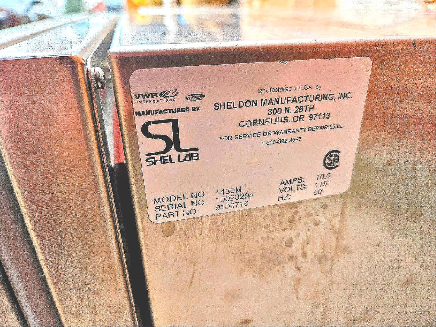 VWR SHELDON™ 1430M ST STEEL VACUUM OVEN WATCH VIDEO 120-DAY-WARRANTY FREE SHIP