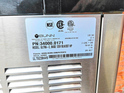 BUNN ULTRA-2 34000.0171 SLUSHY FROZEN DRINK MACHINE FREE SHIP