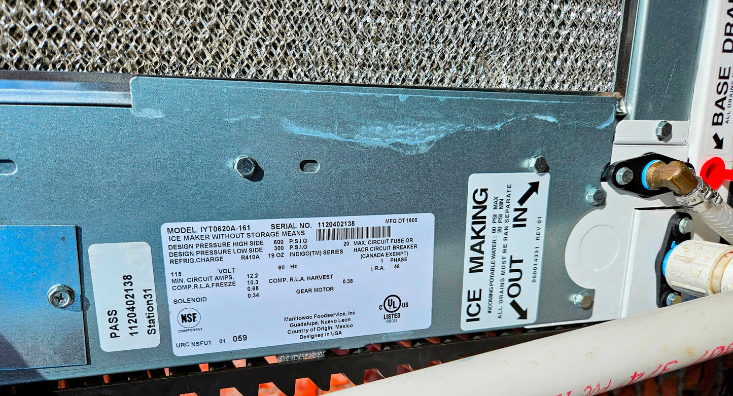 MANITOWOC® SV150 DISPENSER + INDIGO NXT HALFCUBE ICE MACHINE & EXTRAS WATCHVIDEO