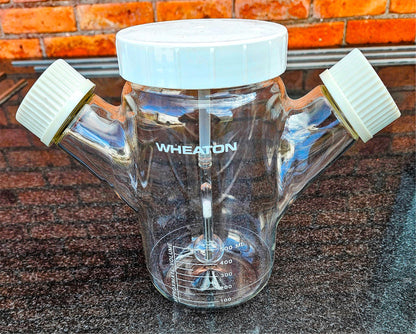BNEW WHEATON 500ml MAGNA FLEX™ MICROCARRIER SPINNER LAB FLASK 45mm 3 SCREW CAPS