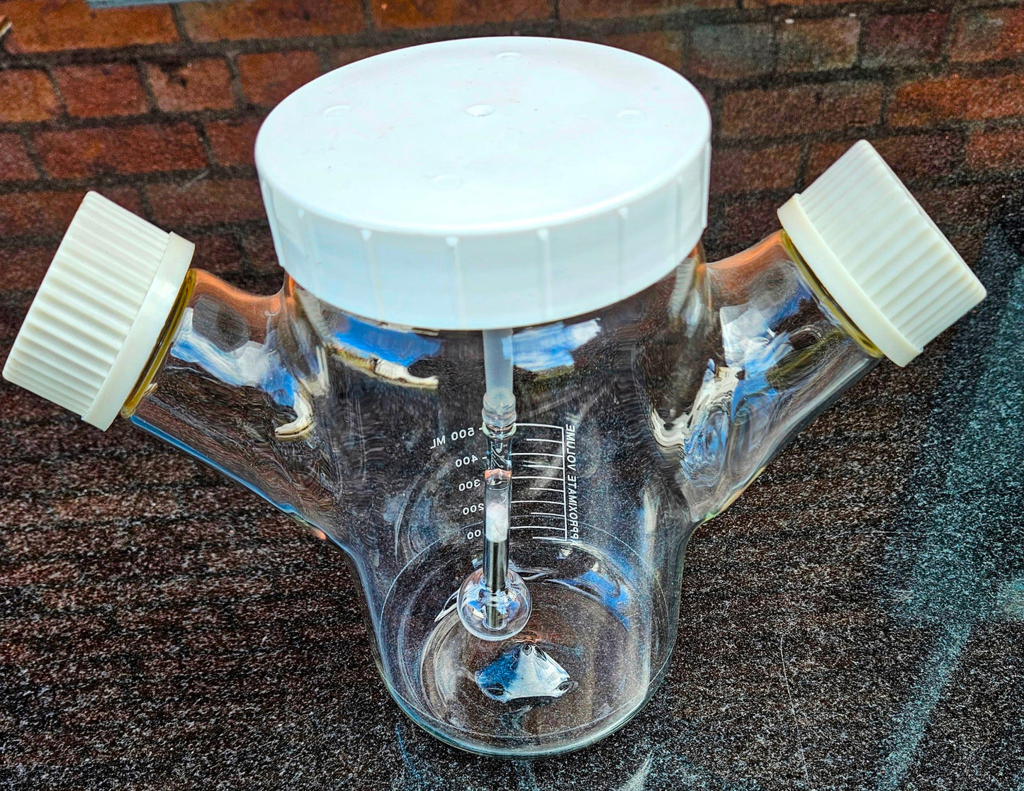 BNEW WHEATON 500ml MAGNA FLEX™ MICROCARRIER SPINNER LAB FLASK 45mm 3 SCREW CAPS