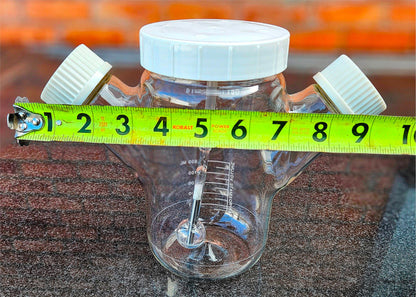 BNEW WHEATON 500ml MAGNA FLEX™ MICROCARRIER SPINNER LAB FLASK 45mm 3 SCREW CAPS