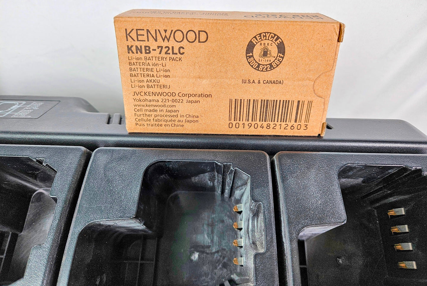 HARRIS 12082 LI-ION 12BAY BATTERY CHARGER w/ BONUS BNEW KENWOOD KNB-72LC WARRANT