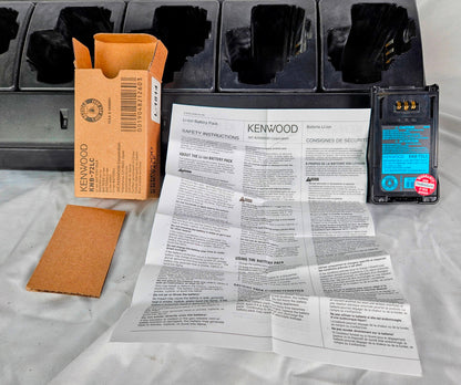 HARRIS 12082 LI-ION 12BAY BATTERY CHARGER w/ BONUS BNEW KENWOOD KNB-72LC WARRANT