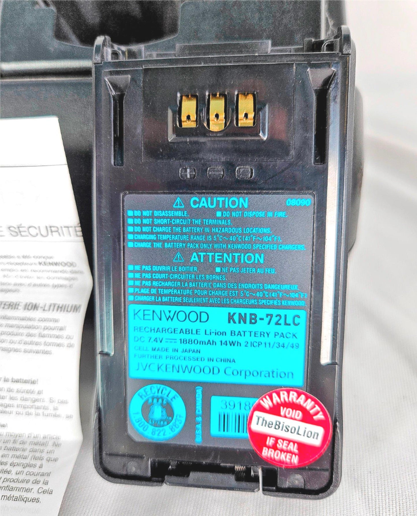 BNEW ORIGINAL KENWOOD KNB-72LC TWO-WAY LMR RADIO BATTERY 90DAYWARRANTY FREE SHIP