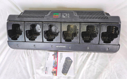 HARRIS 12082 LI-ION 12BAY BATTERY CHARGER w/ BONUS BNEW KENWOOD KNB-72LC WARRANT