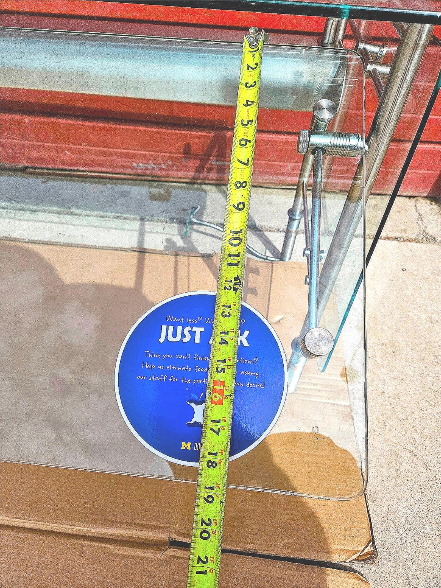 PREMIER COUNTER MOUNTED FOOD WARMER TEMPERED GLASS SHIELD 68 x 21 x 20  FREESHIP