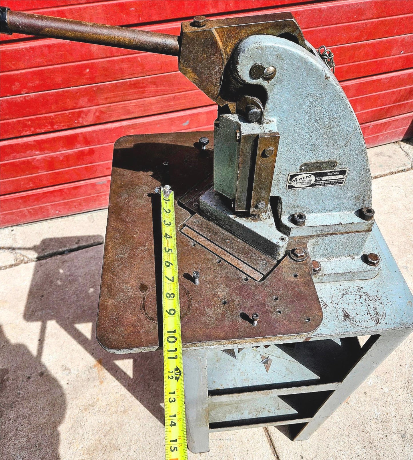 DI-ACRO® NUMBER 2 TAB NOTCHER PRESS BONUSORIGINAL BASE 90DAYWARRANTY WATCH VIDEO