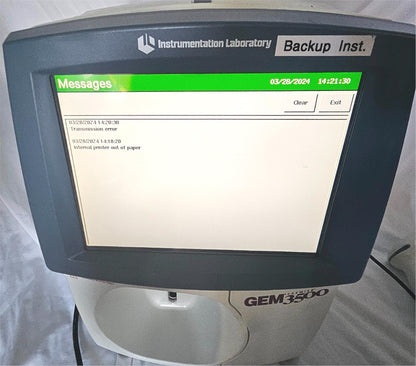 PREMIER GEM 3500™ BLOOD GAS ELECTROLYTES PH GEM PA TEST 120DAYWARRANTY FREE SHIP