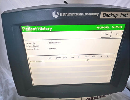 PREMIER GEM 3500™ BLOOD GAS ELECTROLYTES PH GEM PA TEST 120DAYWARRANTY FREE SHIP