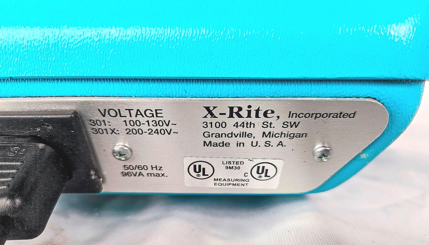 X-RITE 301 TRANSMISSION DENSITOMETER CALIB STRIP & MANUAL 90DAYWARRANTY FREESHIP
