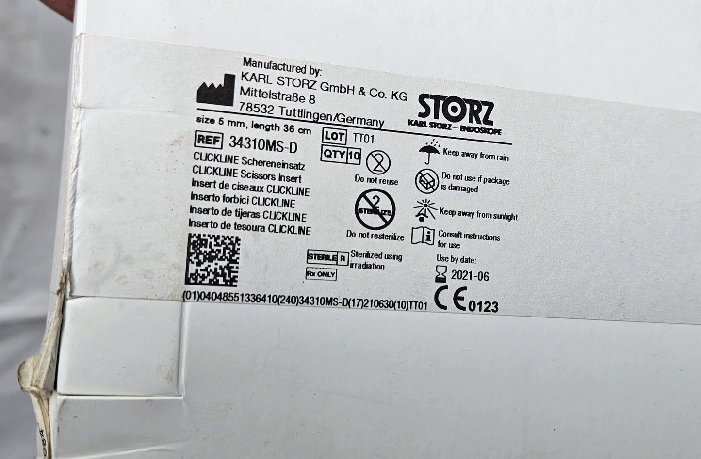 KARL STORZ 34310MS-D SCISSORS INSERT Size 5mm Length 36cm ENDOSKOPE 90DAYWARRANT