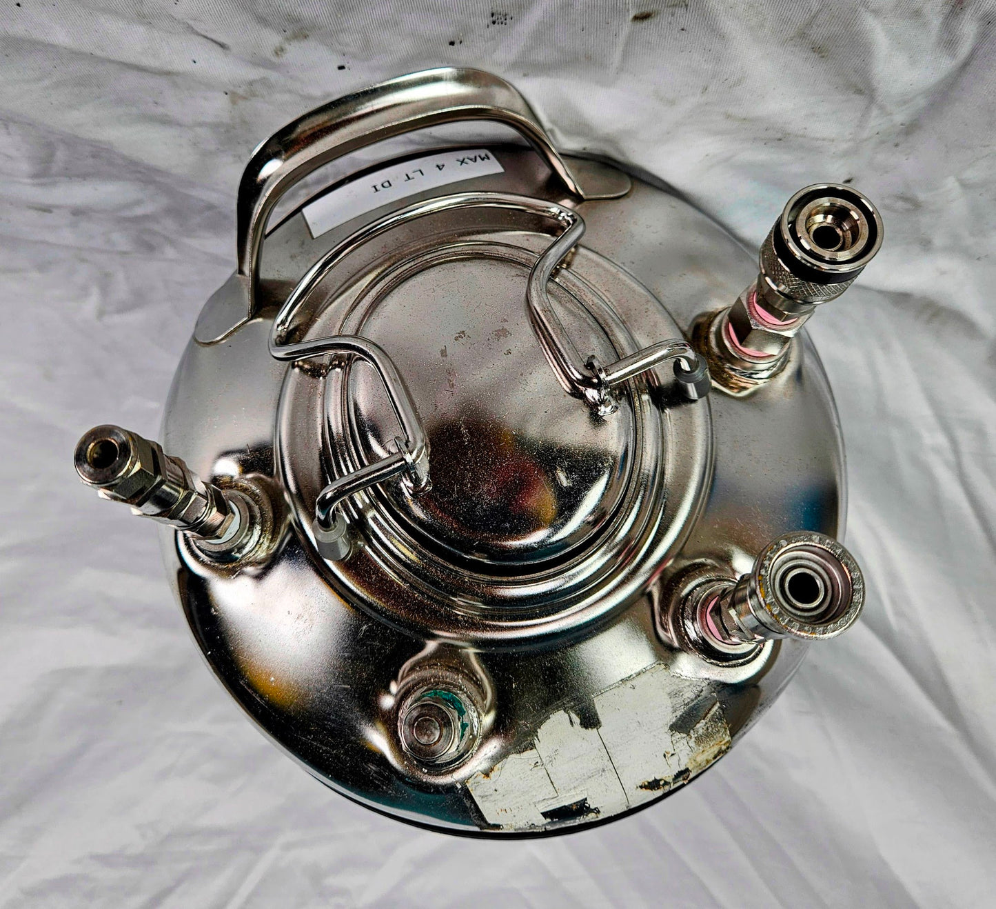 ALLOY PRODUCTS T316L 1LITER WIDE MOUTH ST STEEL PRESSURE VESSEL 90-DAY-WARRANT