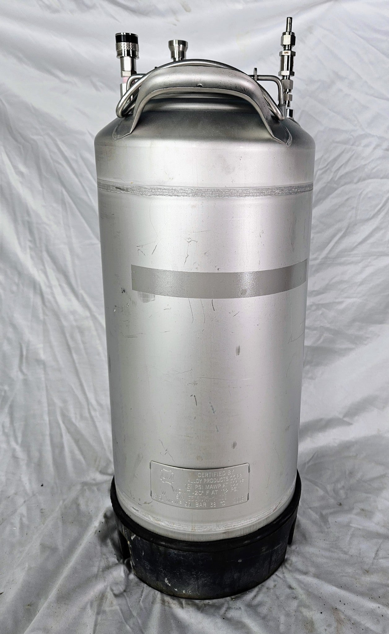 ALLOY PRODUCTS 9LITER WIDE MOUTH OPENING ST STEEL PRESSURE VESSEL 90-DAY-WARRANT