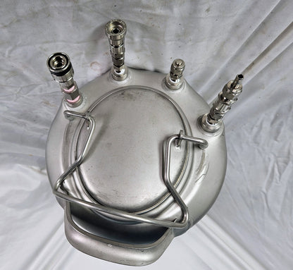 ALLOY PRODUCTS 9LITER WIDE MOUTH OPENING ST STEEL PRESSURE VESSEL 90-DAY-WARRANT