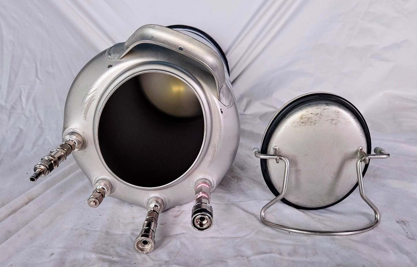 ALLOY PRODUCTS 9LITER WIDE MOUTH OPENING ST STEEL PRESSURE VESSEL 90-DAY-WARRANT