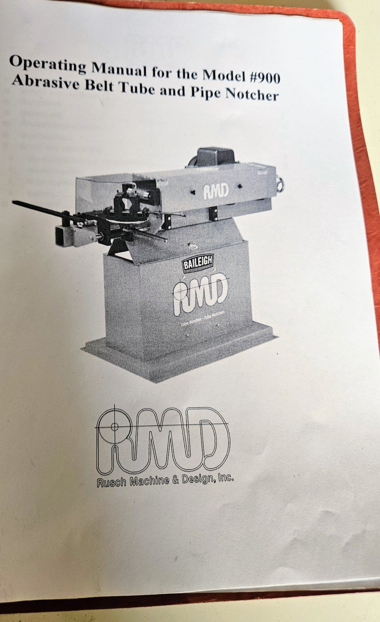 RMD BAILEIGH 900 ABRASIVE TUBE & PIPE NOTCHER BELTS MANUAL 90DAYWARRANT FREESHIP