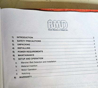 RMD BAILEIGH 900 ABRASIVE TUBE & PIPE NOTCHER BELTS MANUAL 90DAYWARRANT FREESHIP