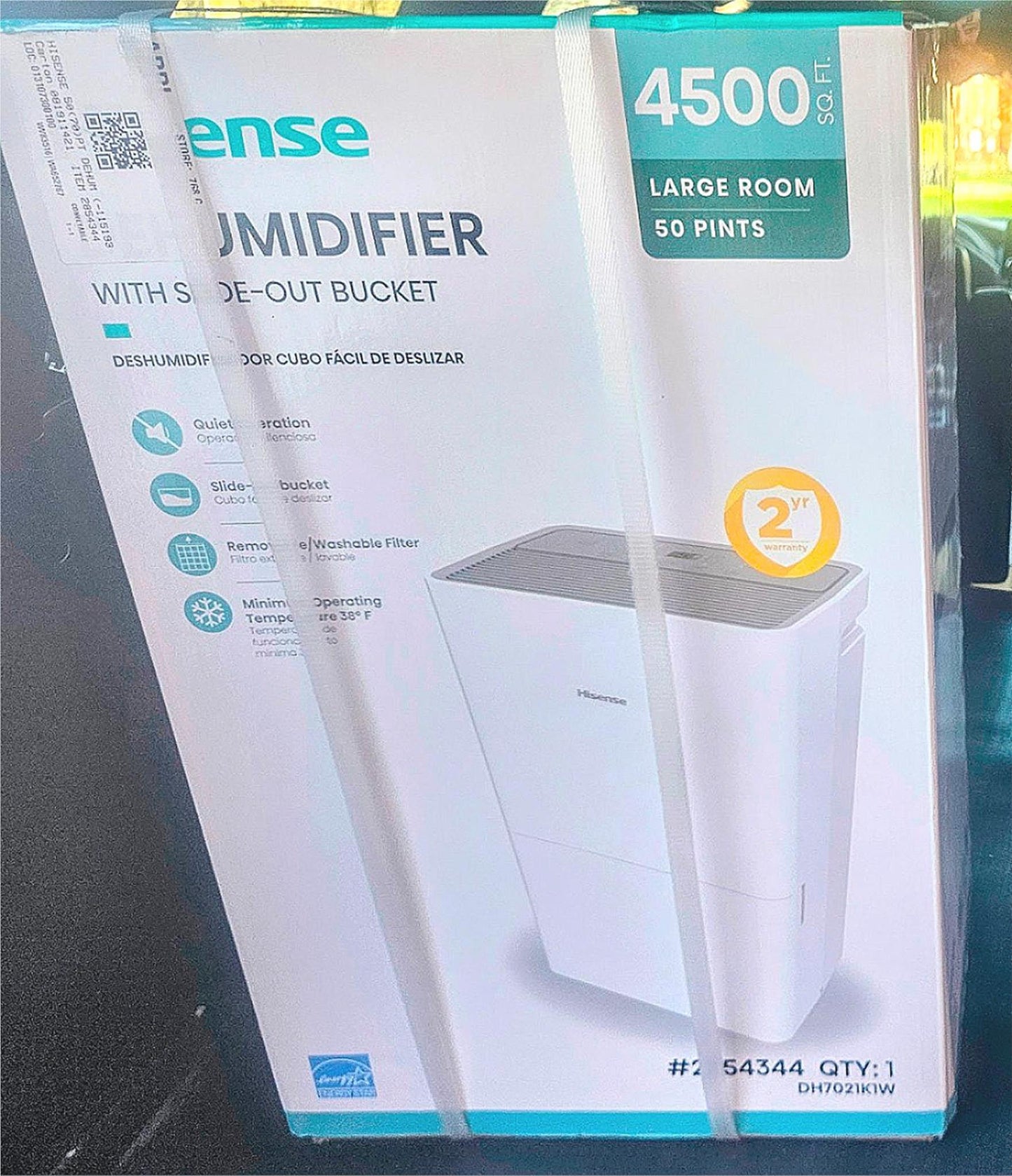 BRAND NEW HISENSE ENERGY STAR 50 PINT 3-SPEED DEHUMIDIFIER 4500SquFeet FREE SHIP