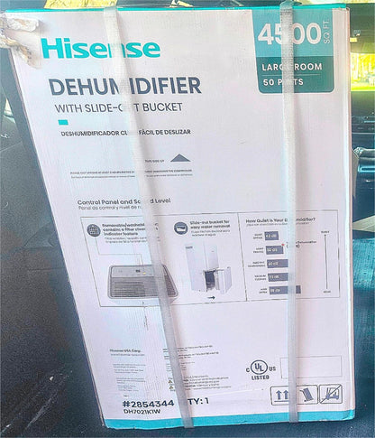 BRAND NEW HISENSE ENERGY STAR 50 PINT 3-SPEED DEHUMIDIFIER 4500SquFeet FREE SHIP