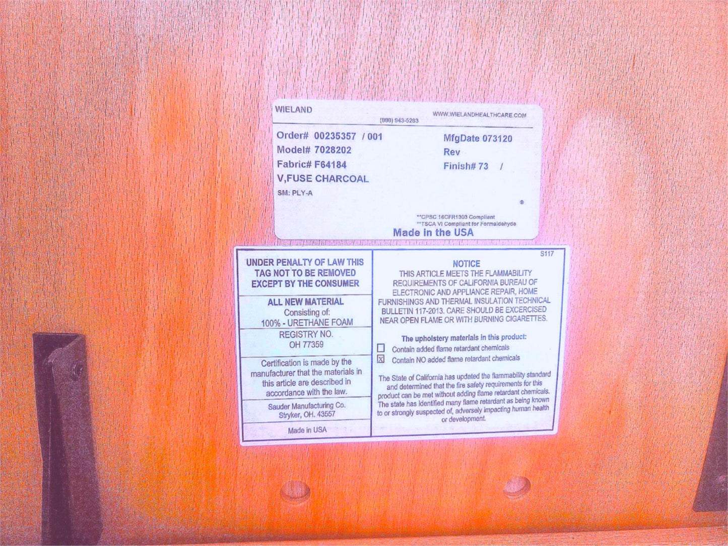 LOT OF 6 WIELAND PERK CHARCOAL FOLDING WOOD FABRIC CHAIRS MODEL 7028202 FREESHIP