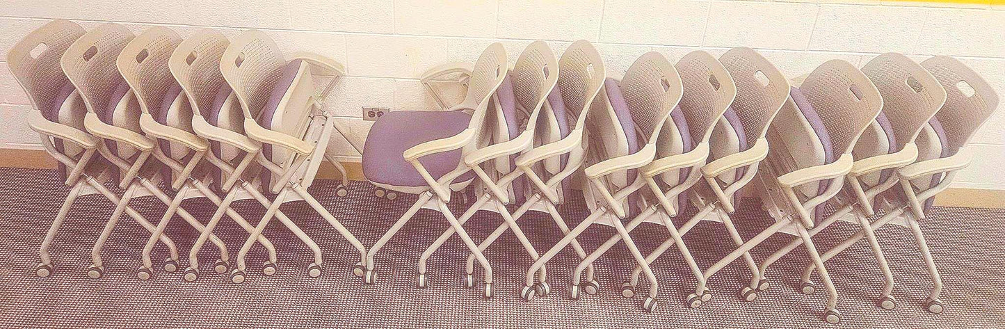 LOT OF 14 ALLSTEEL PERK PLYFOLD MUSCATINE BUSINESS FOLDING CHAIRS FREE SHIP