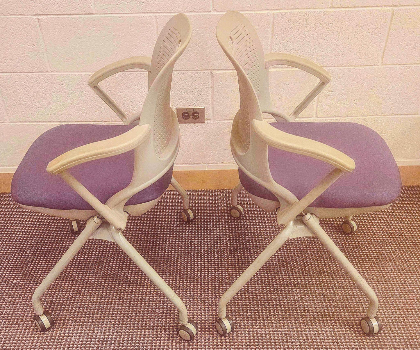 LOT OF 14 ALLSTEEL PERK PLYFOLD MUSCATINE BUSINESS FOLDING CHAIRS FREE SHIP