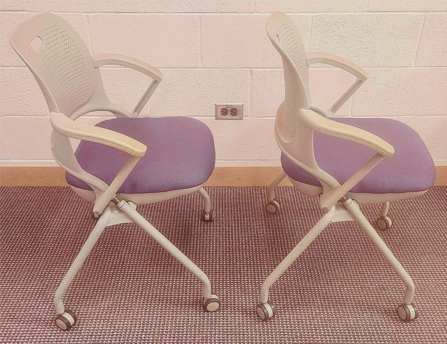 LOT OF 14 ALLSTEEL PERK PLYFOLD MUSCATINE BUSINESS FOLDING CHAIRS FREE SHIP