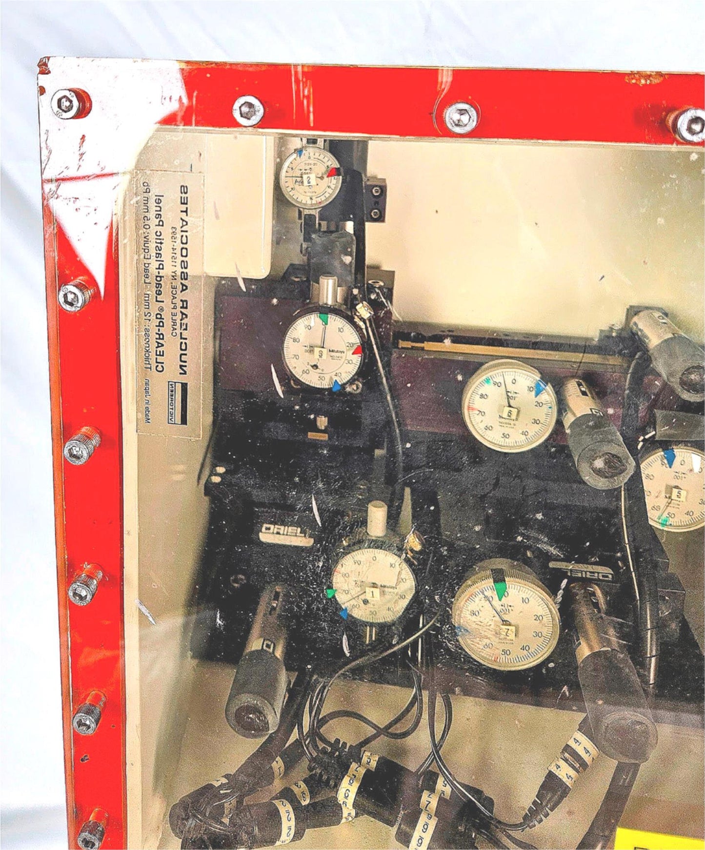 VICTOREEN NUCLEAR ASSOCIATES CLEAR Pb LEAD PLASTIC PANEL X-RAY MITUTOYO FREESHIP