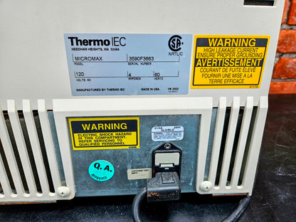 THERMO IEC MICROMAX w/ ROTOR WATCH VIDEO