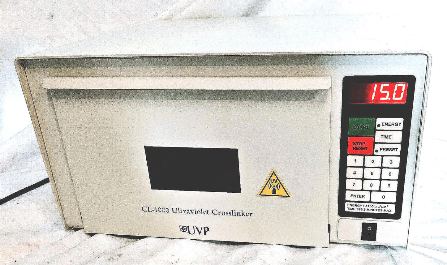 WARRANTY* UVP CL-1000 ULTRAVIOLET CROSSLINKER with OPERATIONAL MANUAL WATCHVIDEO