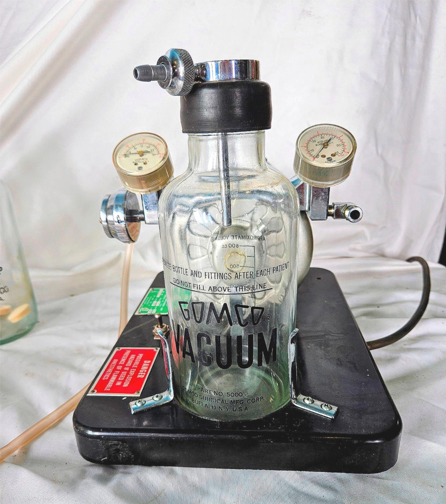 WARRANTY GOMCO 711 SUCTION ASPIRATOR VACUUM PUMP & CANISTERS TUBING WATCH VIDEO