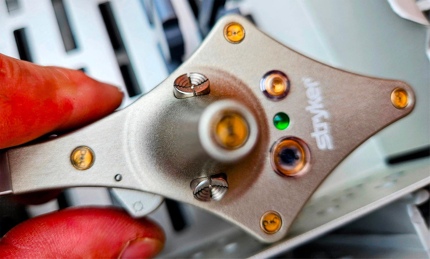 STRYKER SURGICAL 6001-35 LARGE STERILIZING TRAY with 8 KNEE INSTRUMENTS + MANUAL