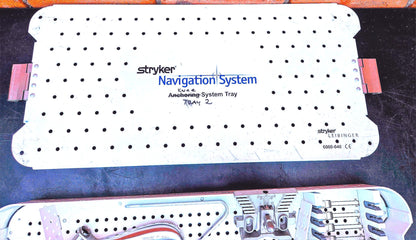 STRYKER 6000-040 SURGICAL NAVIGATION STERILIZING TRAY with 23 KNEE INSTRUMENTS