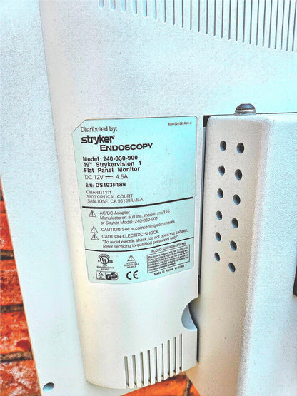 STRYKER SURGICAL NAVIGATION SYSTEM 6000-200 & SENSOR BAR & MONITOR but no CPU