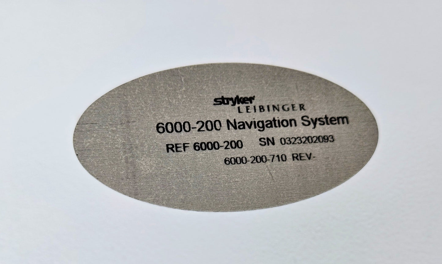 STRYKER SURGICAL NAVIGATION SYSTEM 6000-200 & SENSOR BAR & MONITOR but no CPU