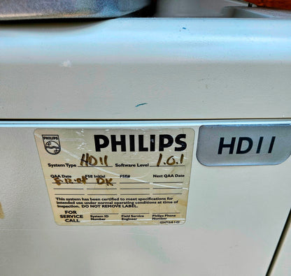 100% PHILIPS HD11 DIAGNOSTIC RADIOLOGY IMAGING ULTRASOUND NO PROBES FREESHIPPING