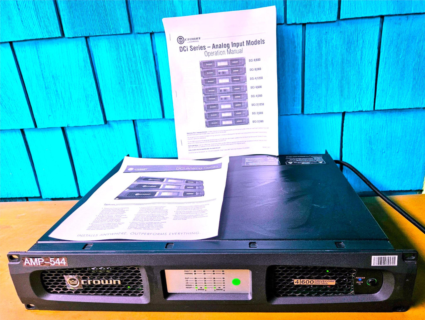 For-Parts CROWN DCi 4x600MX DRIVECORE 4x600WATT CHANNELS with OPERATIONAL MANUAL