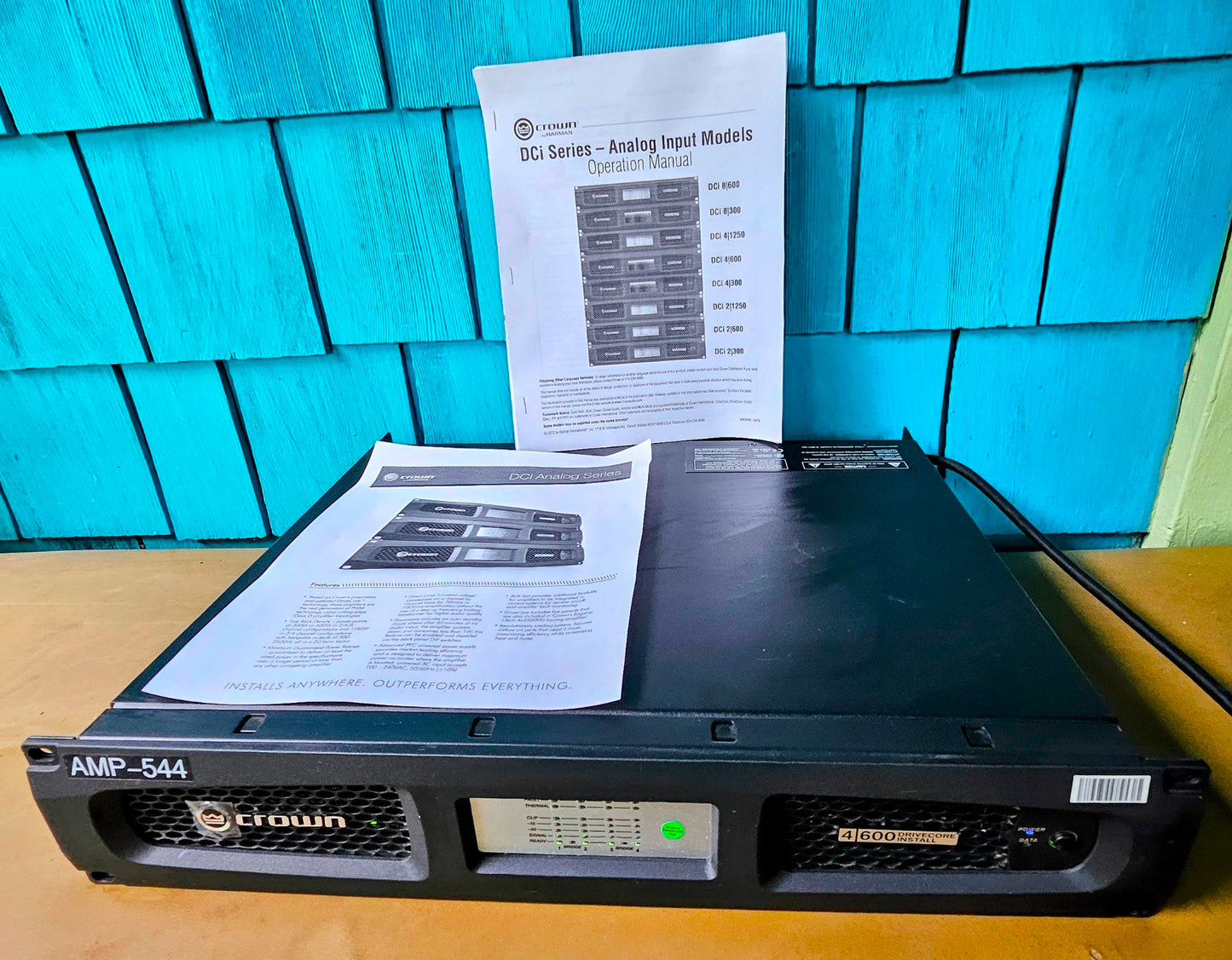 For-Parts CROWN DCi 4x600MX DRIVECORE 4x600WATT CHANNELS with OPERATIONAL MANUAL