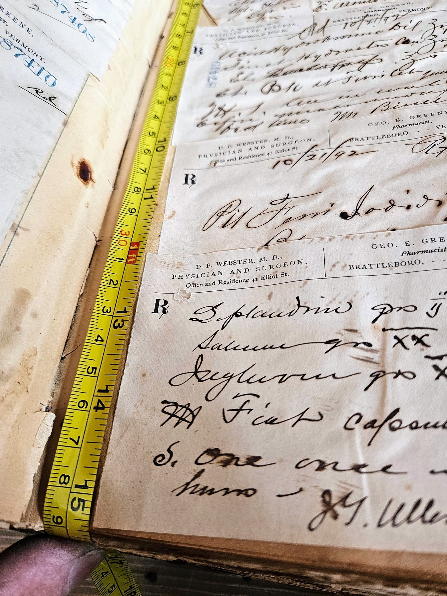 RARE 1900s VINTAGE ORIGINAL 3 MEDICAL PRESCRIPTION PHARMACY RECEIPT BOOK DOCTOR