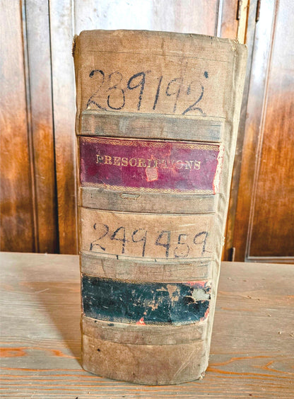 RARE 1900s VINTAGE ORIGINAL 3 MEDICAL PRESCRIPTION PHARMACY RECEIPT BOOK DOCTOR