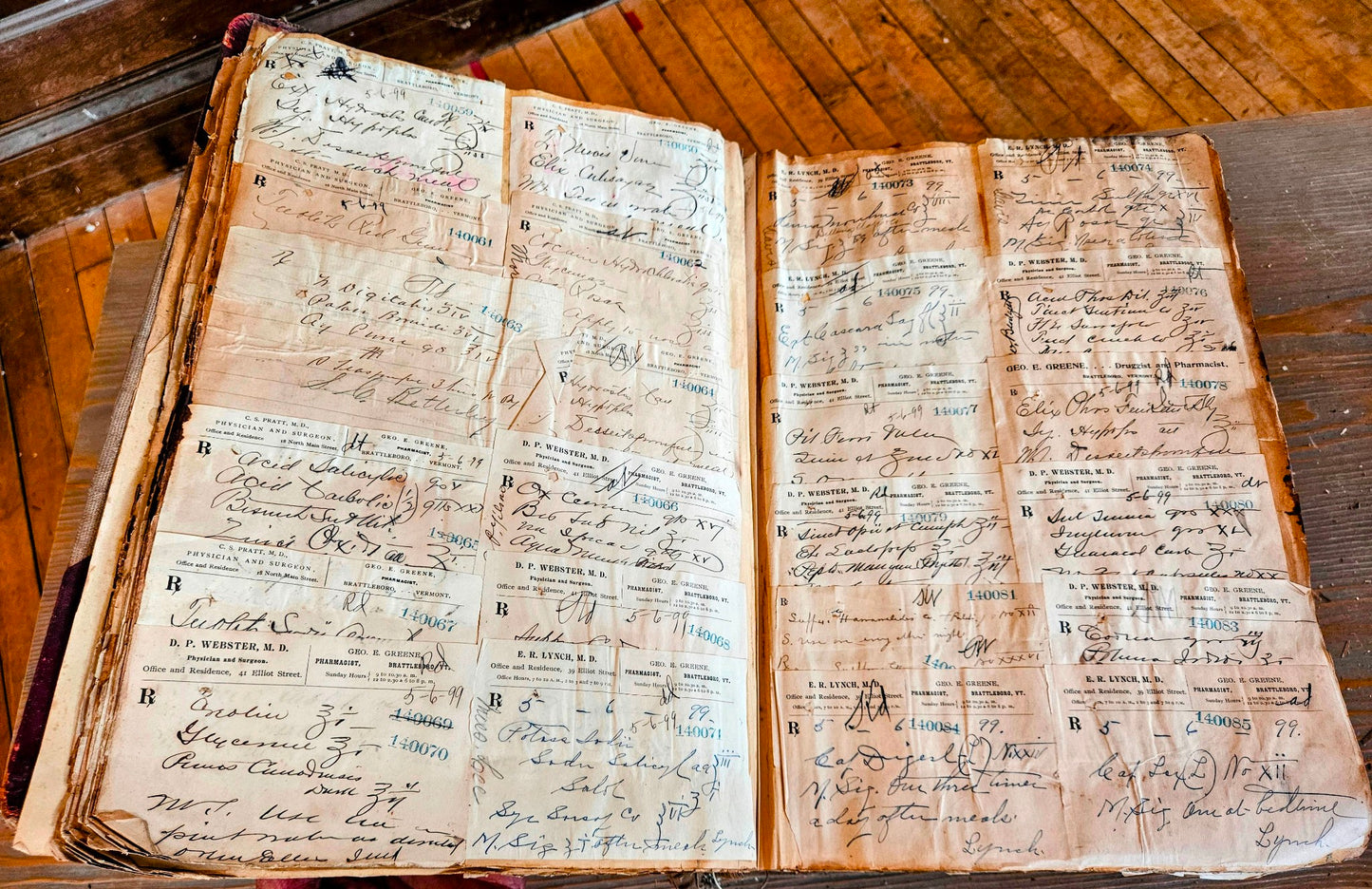 RARE 1900s VINTAGE ORIGINAL 3 MEDICAL PRESCRIPTION PHARMACY RECEIPT BOOK DOCTOR