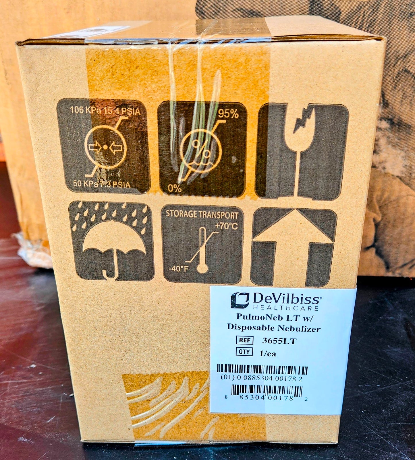 BRAND NEW SEALEAD BOX 3655LT DEVILBISS PULMONEB LT w/ DISPOSABLE NEBULIZER