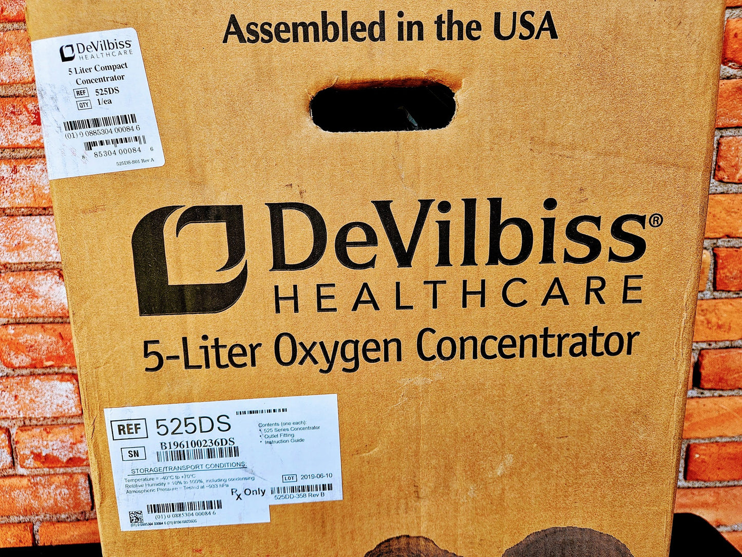 BRAND NEW SEALEAD BOX DeVilbiss 525DS 5 LITER CONCENTRATOR COMPRESSOR - FREESHIP