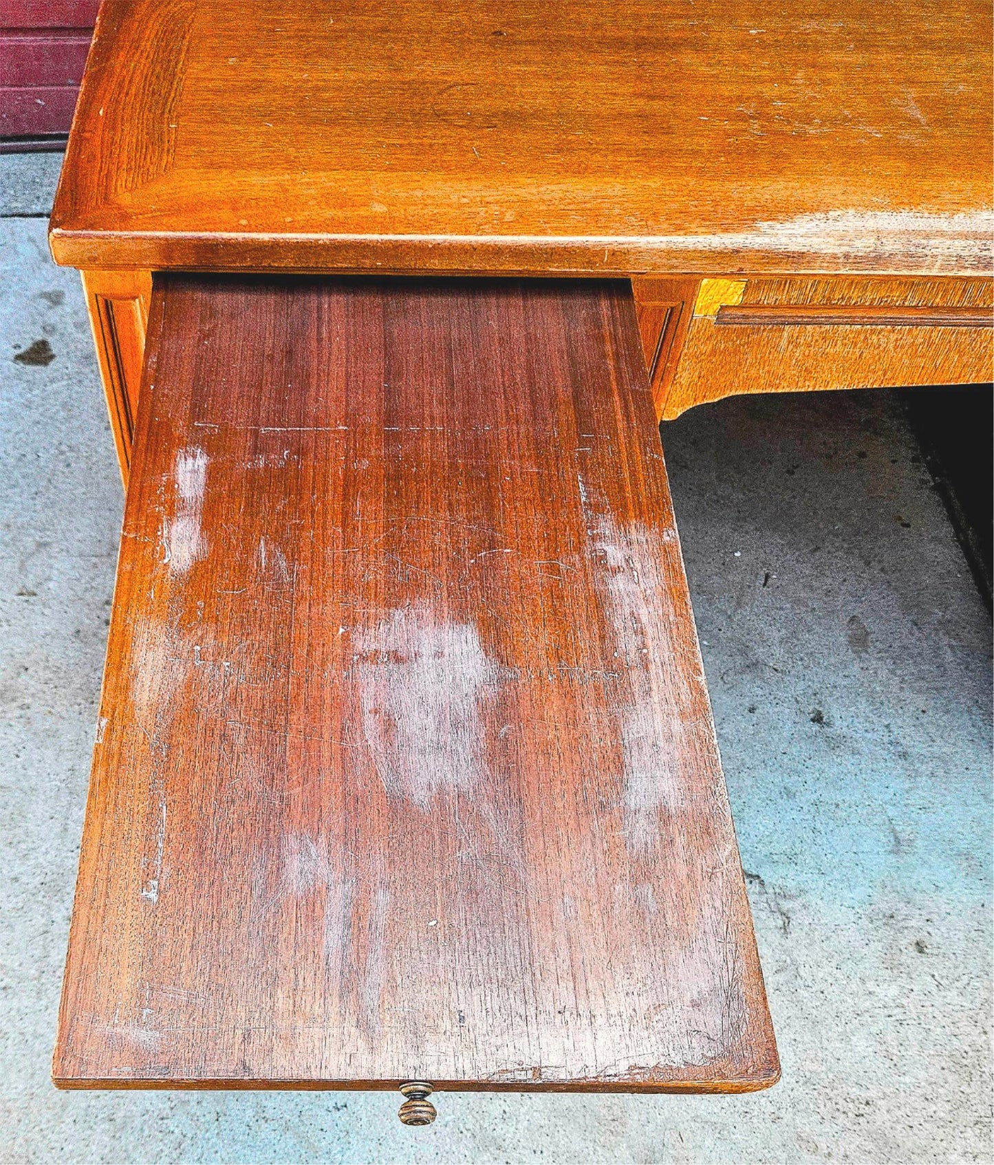 VINTAGE STOW DAVIS UofM LAW SCHOOL DESK 66"x 36"x 30" Inch 8 DRAWERS FREE SHIP