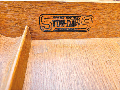 VINTAGE STOW DAVIS UofM LAW SCHOOL DESK 66"x 36"x 30" Inch 8 DRAWERS FREE SHIP