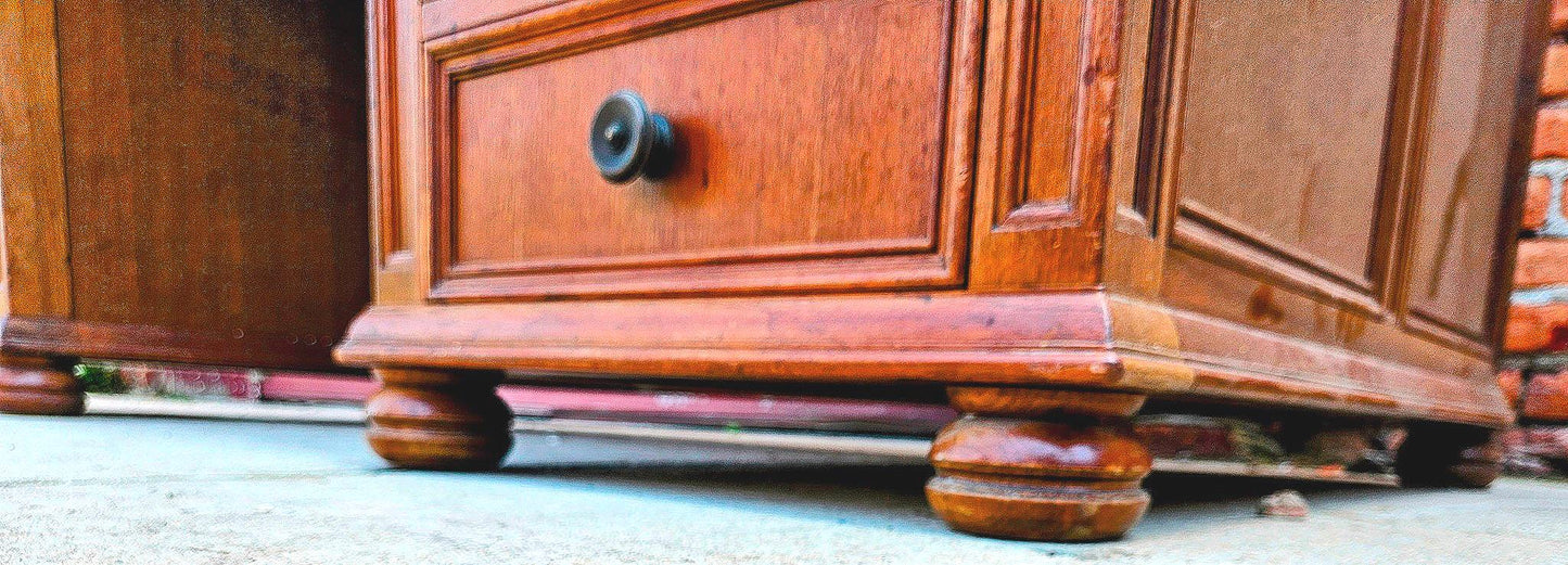 VINTAGE STOW DAVIS UofM LAW SCHOOL DESK 66"x 36"x 30" Inch 8 DRAWERS FREE SHIP