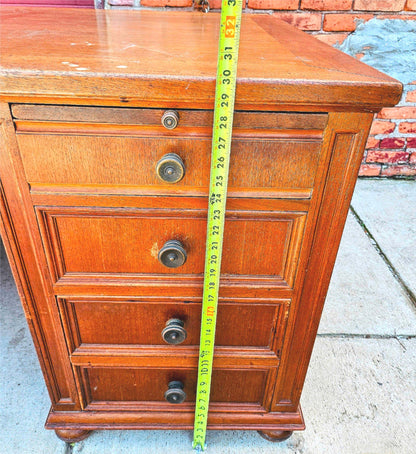 VINTAGE STOW DAVIS UofM LAW SCHOOL DESK 66"x 36"x 30" Inch 8 DRAWERS FREE SHIP